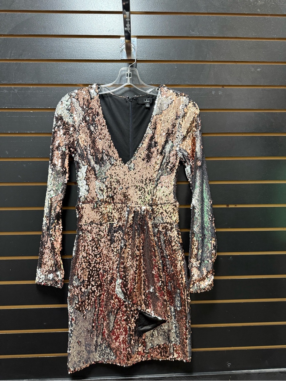 Lulus So Much to Celebrate Rose Gold Reversible Sequin Dress XS NWT